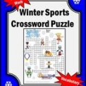 Winter Activities Crossword Puzzle Teachers Pay Teachers Promoting-Success